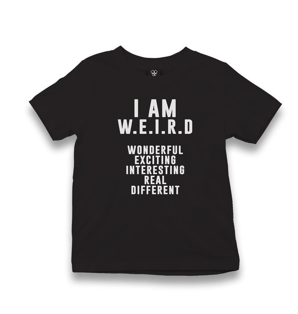 I Am W.E.I.R.D Kid's Black T-shirt - Premium  from W.E.N.S. WIND - Just 5990! Shop now at W.E.N.S. WIND