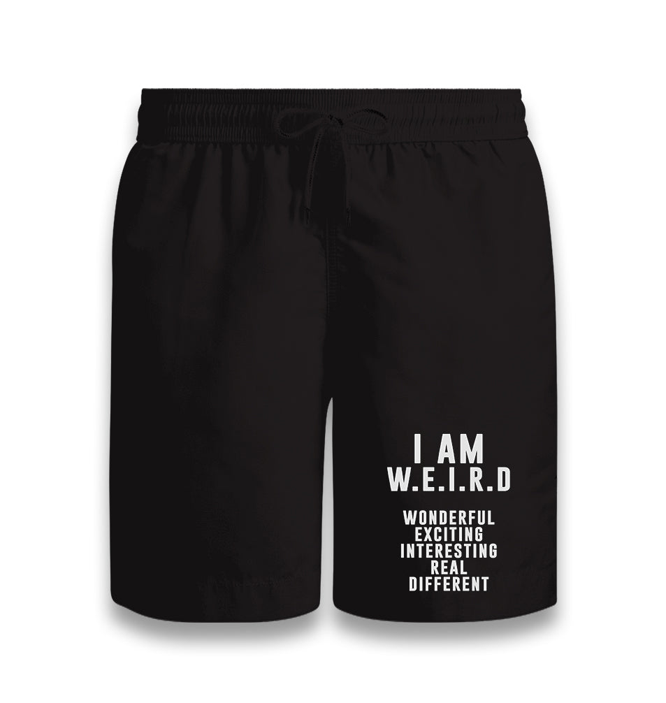 I Am W.E.I.R.D Black Shorts - Premium  from W.E.N.S. WIND - Just 7990! Shop now at W.E.N.S. WIND