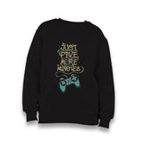 Just Five More Minutes Kid's Black Sweatshirt - Premium  from W.E.N.S. WIND - Just 7990! Shop now at W.E.N.S. WIND