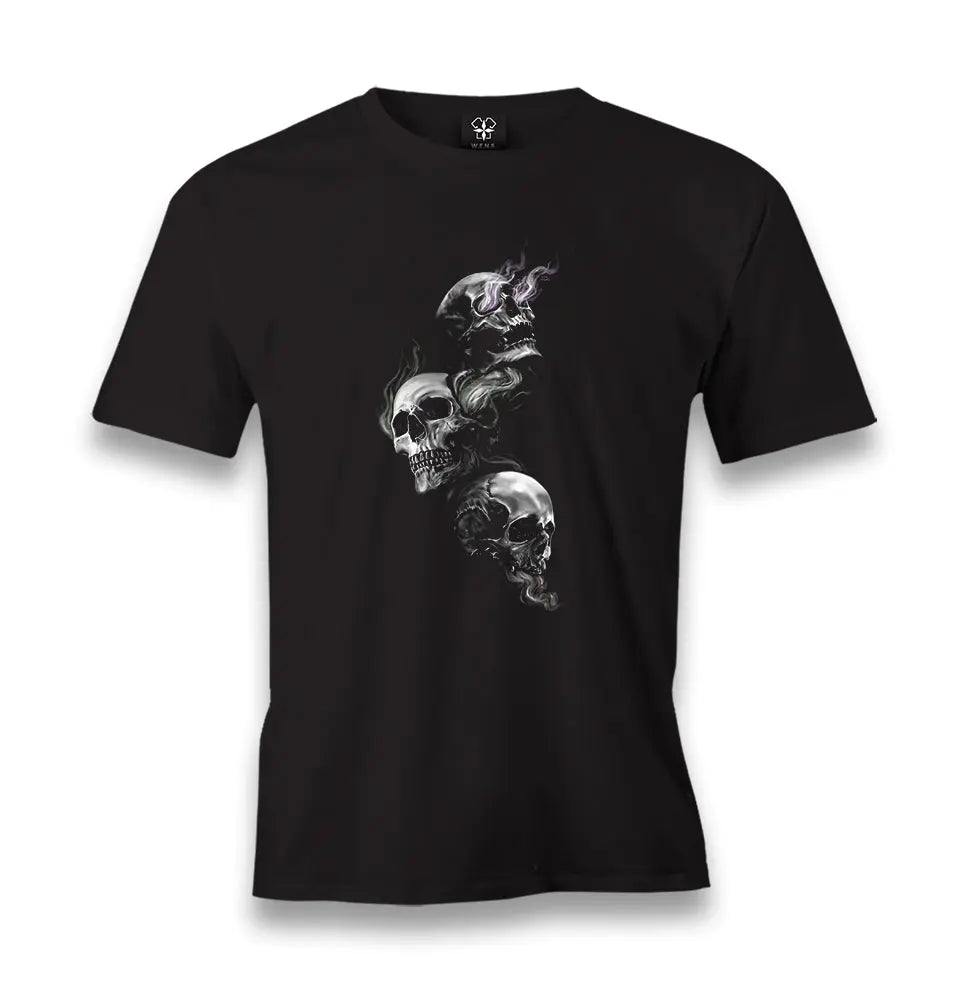 Smoky Skulls Men's Black Tshirt - Premium  from W.E.N.S. WIND - Just 6490! Shop now at W.E.N.S. WIND
