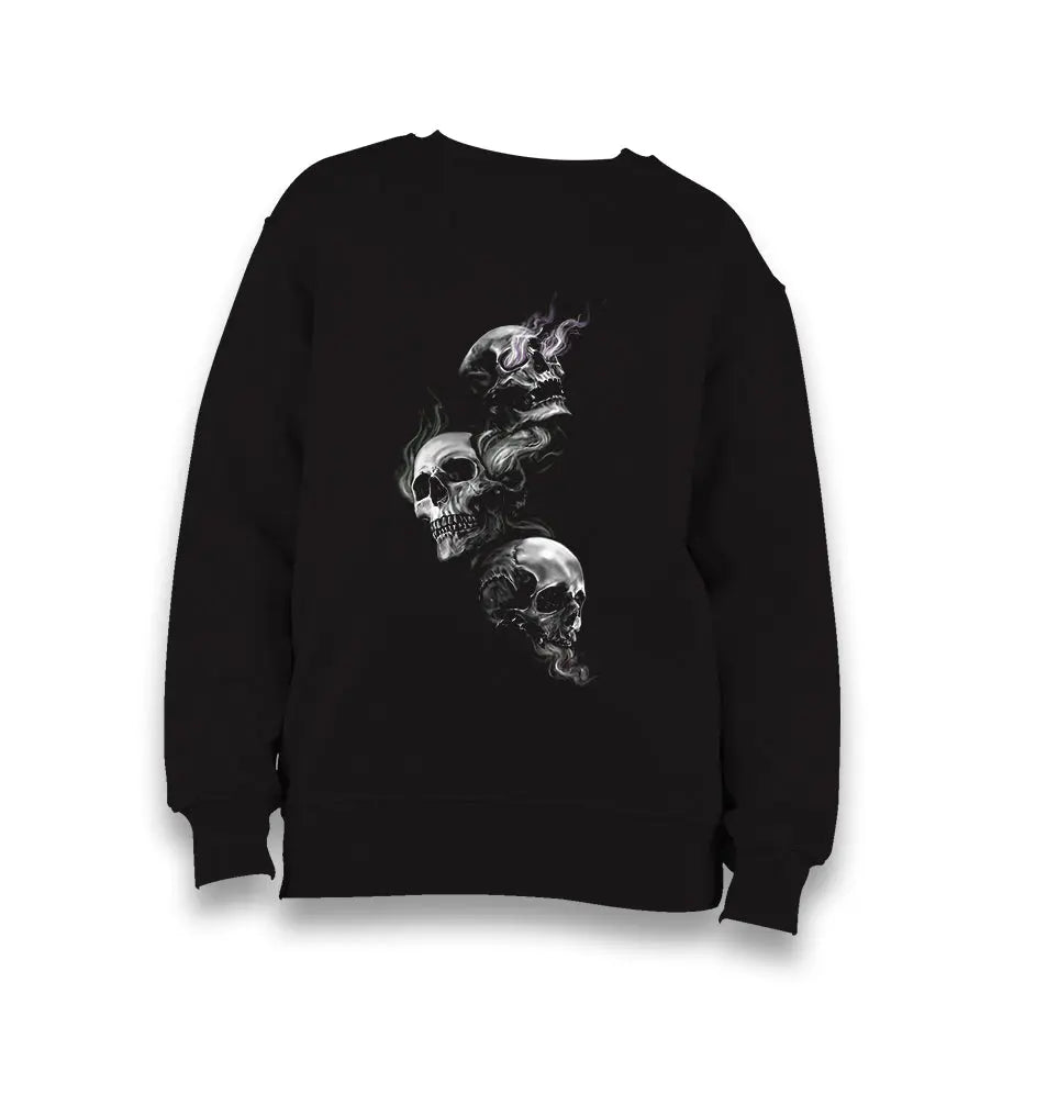 Smoky Skulls Kid's Black Sweatshirt - Premium  from W.E.N.S. WIND - Just 7990! Shop now at W.E.N.S. WIND