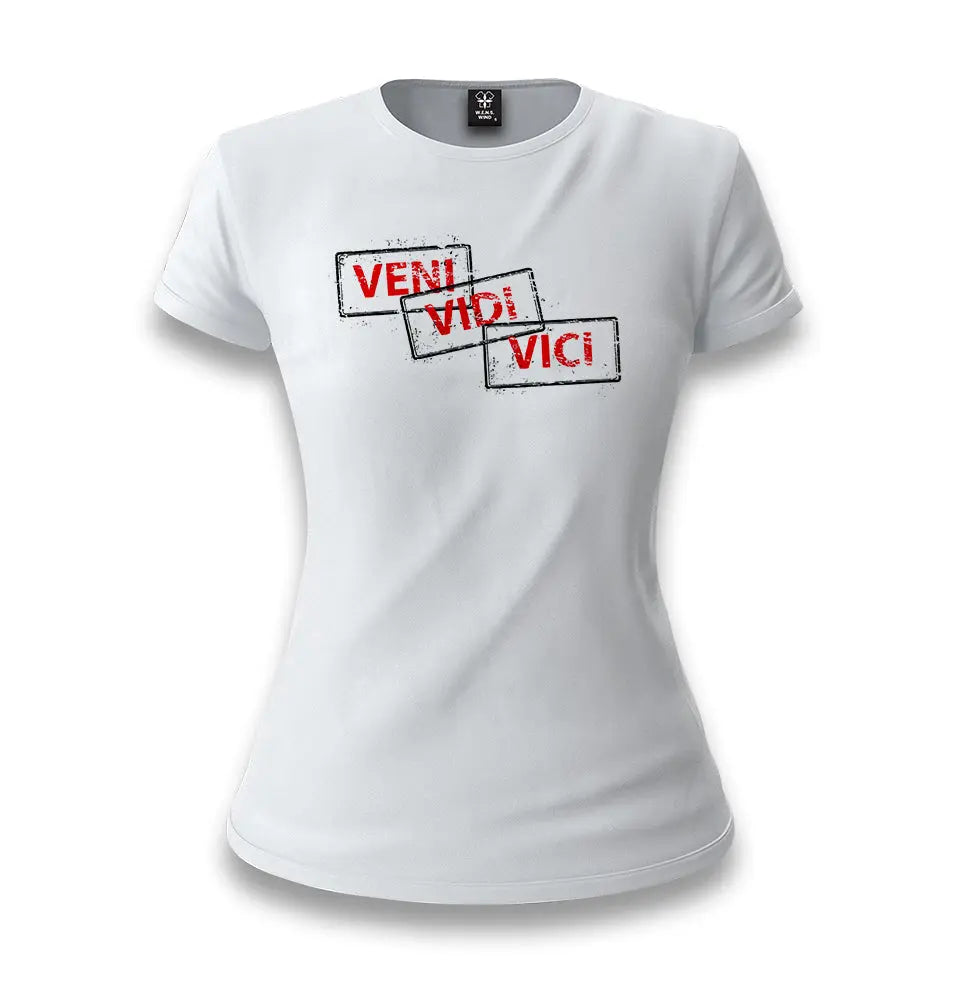 Veni Vidi Vici White Women T-shirt - Premium  from W.E.N.S. WIND - Just 6490! Shop now at W.E.N.S. WIND