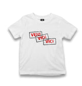 Veni Vidi Vici Kid's White Tshirt - Premium  from W.E.N.S. WIND - Just 5990! Shop now at W.E.N.S. WIND