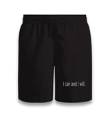 I Can And I Will. Black Shorts - Premium  from W.E.N.S. WIND - Just 7990! Shop now at W.E.N.S. WIND