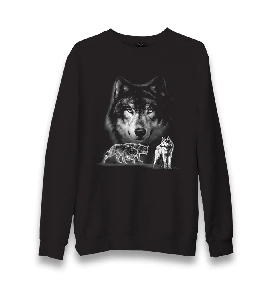 Wolfs - Wild Guardians Unisex Black Sweatshirt - Premium  from W.E.N.S. WIND - Just 10990! Shop now at W.E.N.S. WIND