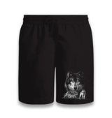 Wolfs - Wild Guardians Black Shorts - Premium  from W.E.N.S. WIND - Just 7990! Shop now at W.E.N.S. WIND