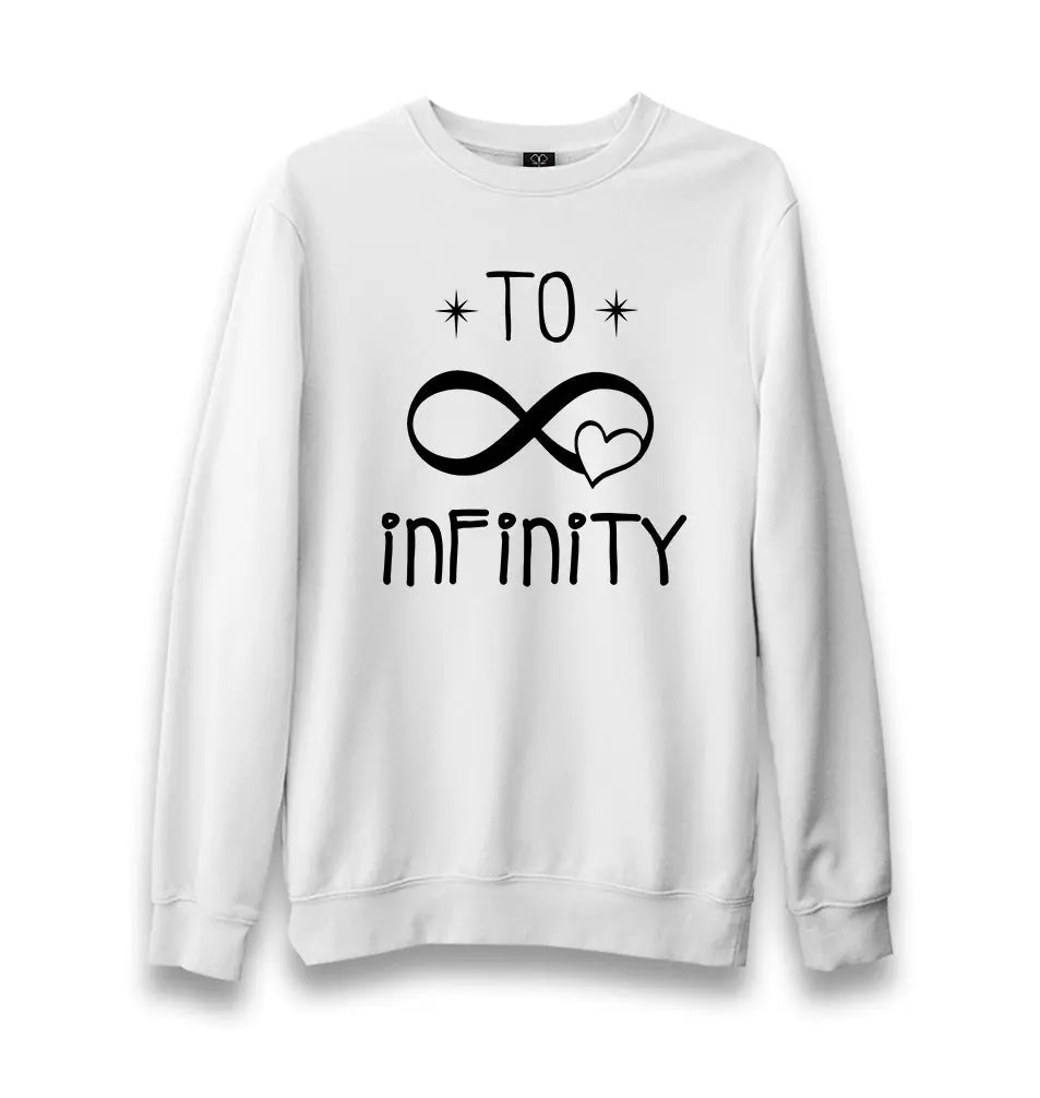 To Infinity Unisex White Sweatshirt - Premium  from W.E.N.S. WIND - Just 10990! Shop now at W.E.N.S. WIND