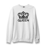 King And Queen - Queen Unisex White Sweatshirt - Premium  from W.E.N.S. WIND - Just 10990! Shop now at W.E.N.S. WIND