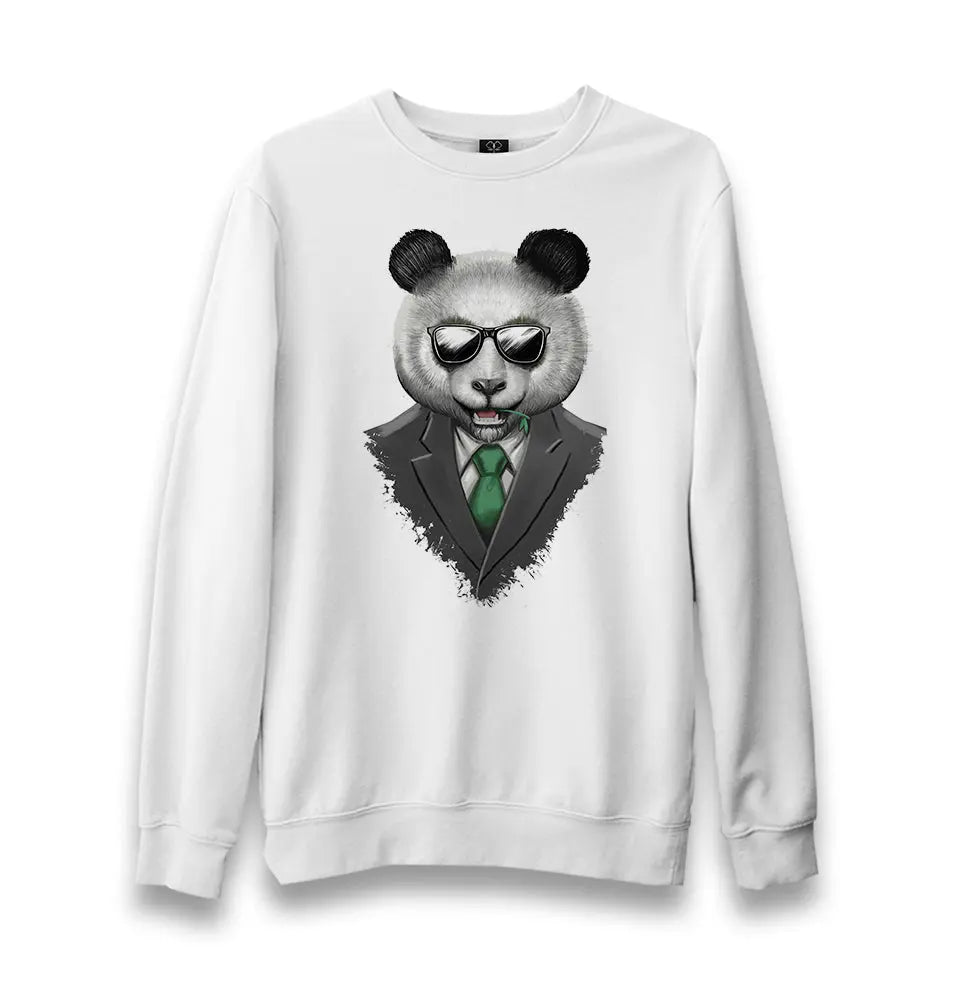 Panda - Charisma Unisex White Sweatshirt - Premium  from W.E.N.S. WIND - Just 10990! Shop now at W.E.N.S. WIND