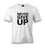 Never Give Up Men's White Tshirt - Premium  from W.E.N.S. WIND - Just 6490! Shop now at W.E.N.S. WIND