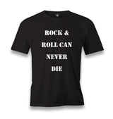 Rock'n Roll Can Never Die Men's Black Tshirt - Premium  from W.E.N.S. WIND - Just 6490! Shop now at W.E.N.S. WIND