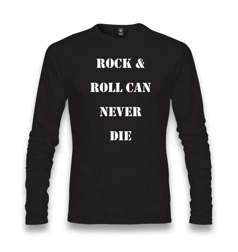 Rock'n Roll Can Never Die Unisex Black Longsleeve - Premium  from W.E.N.S. WIND - Just 7990! Shop now at W.E.N.S. WIND