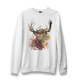 Deer Forest Unisex White Sweatshirt - Premium  from W.E.N.S. WIND - Just 10990! Shop now at W.E.N.S. WIND