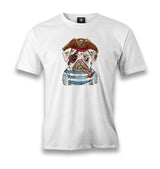 Dog - Pirate Men's White Tshirt - Premium  from W.E.N.S. WIND - Just 6490! Shop now at W.E.N.S. WIND