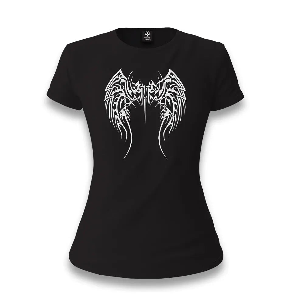 Tattoo Wings Women's Black T-shirt - Premium  from W.E.N.S. WIND - Just 6490! Shop now at W.E.N.S. WIND