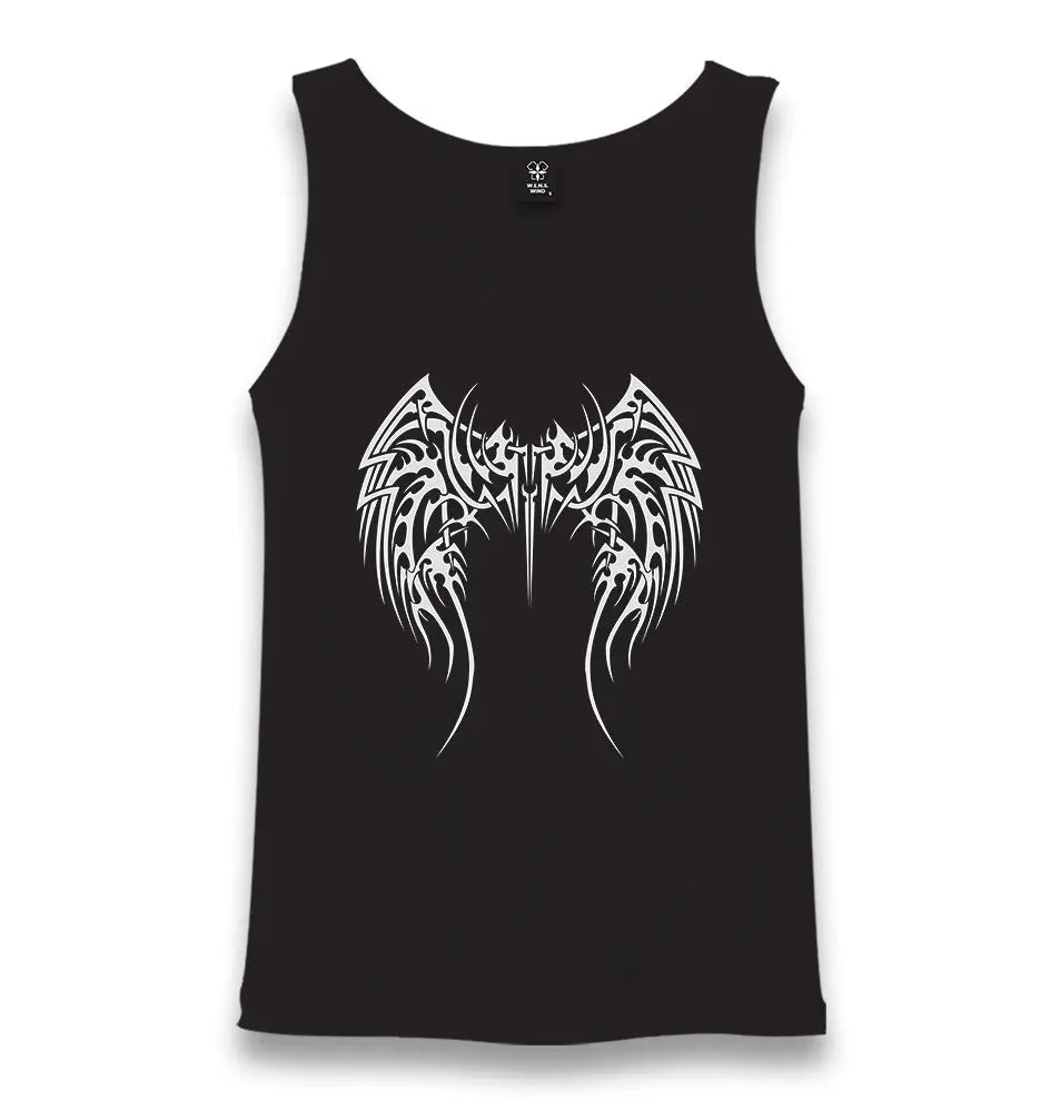 Tattoo Wings Unisex Black Tank Top - Premium  from W.E.N.S. WIND - Just 6490! Shop now at W.E.N.S. WIND