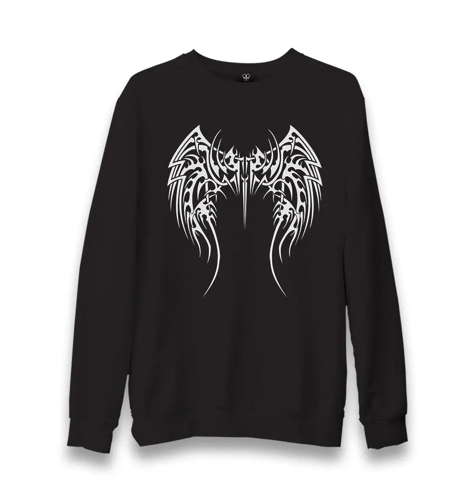 Tattoo Wings Unisex Black Sweatshirt - Premium  from W.E.N.S. WIND - Just 10990! Shop now at W.E.N.S. WIND
