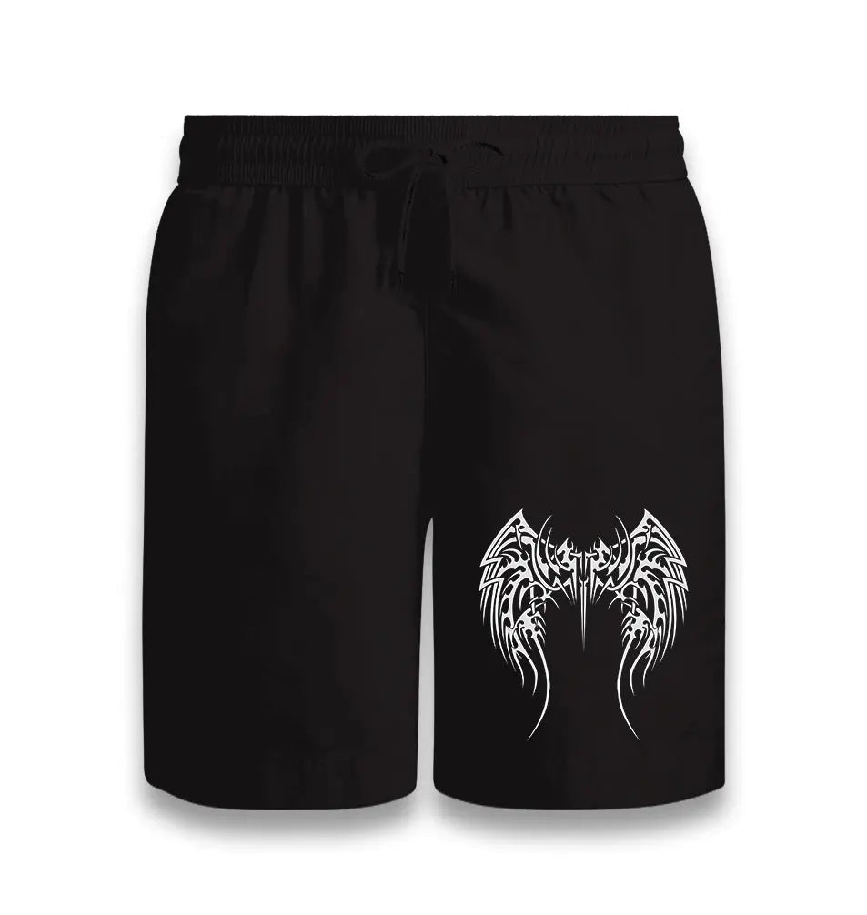 Tattoo Wings Black Shorts - Premium  from W.E.N.S. WIND - Just 7990! Shop now at W.E.N.S. WIND