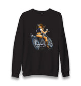 Motorcycle - Biker Girl Unisex Black Sweatshirt - Premium  from W.E.N.S. WIND - Just 10990! Shop now at W.E.N.S. WIND