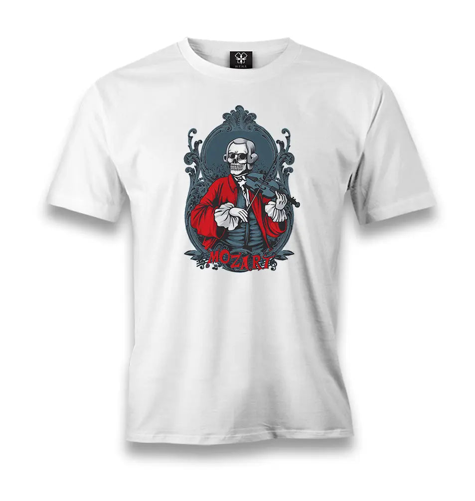 Mozart - Violin Men's White Tshirt - Premium  from W.E.N.S. WIND - Just 6490! Shop now at W.E.N.S. WIND