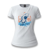 Shark Attack White Women T-shirt - Premium  from W.E.N.S. WIND - Just 6490! Shop now at W.E.N.S. WIND