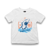 Shark Attack Kid's White Tshirt - Premium  from W.E.N.S. WIND - Just 5990! Shop now at W.E.N.S. WIND