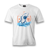 Shark Attack Men's White Tshirt - Premium  from W.E.N.S. WIND - Just 6490! Shop now at W.E.N.S. WIND