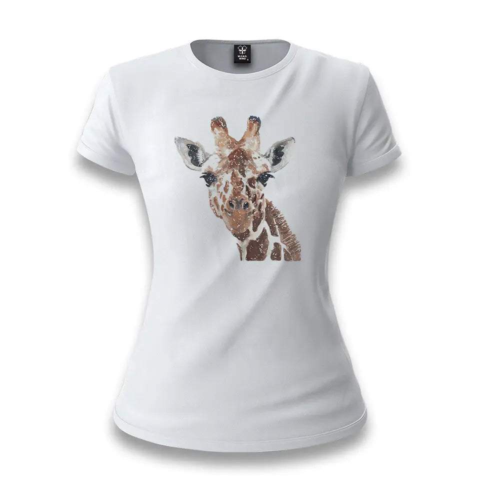 Giraffe - Face White Women T-shirt - Premium  from W.E.N.S. WIND - Just 6490! Shop now at W.E.N.S. WIND
