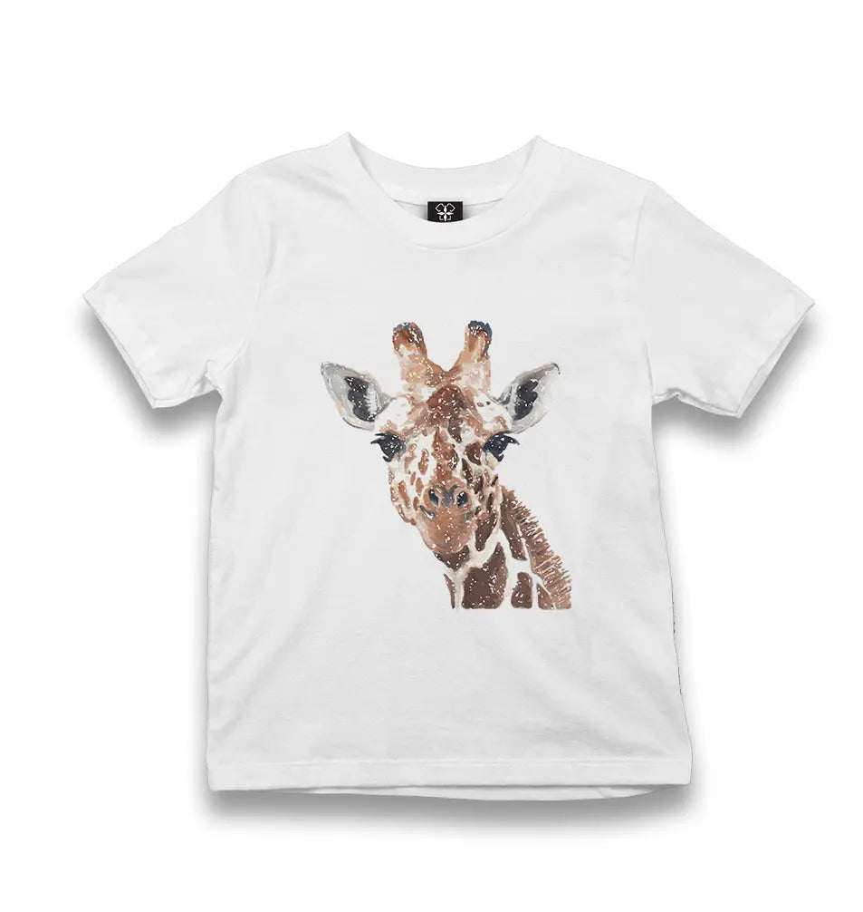 Giraffe - Face Kid's White Tshirt - Premium  from W.E.N.S. WIND - Just 5990! Shop now at W.E.N.S. WIND