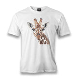 Giraffe - Face Men's White Tshirt - Premium  from W.E.N.S. WIND - Just 6490! Shop now at W.E.N.S. WIND