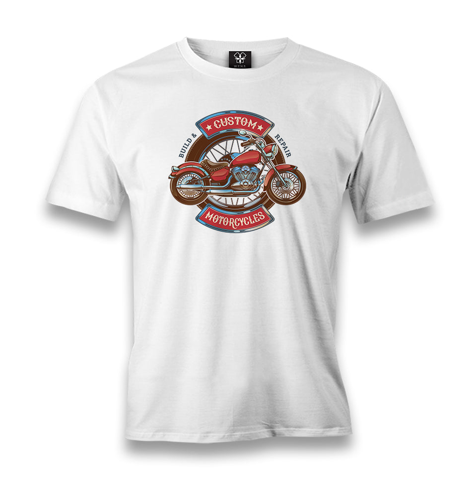 Model Motorcycle Men's White Tshirt - Premium  from W.E.N.S. WIND - Just 6490! Shop now at W.E.N.S. WIND