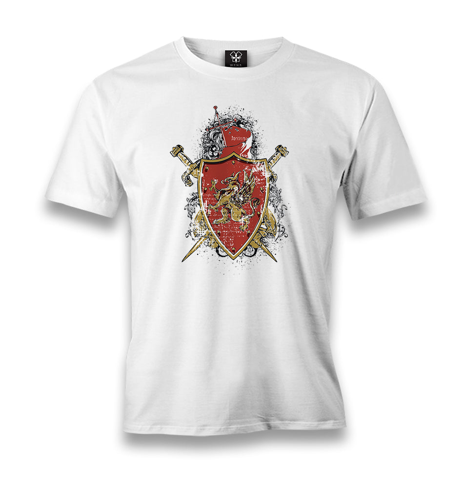 Dragon Shield Men's White Tshirt - Premium  from W.E.N.S. WIND - Just 6490! Shop now at W.E.N.S. WIND