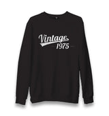 Vintage 1975 Unisex Black Sweatshirt - Premium  from W.E.N.S. WIND - Just 10990! Shop now at W.E.N.S. WIND