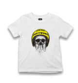 Skull - Helmet Kid's White Tshirt - Premium  from W.E.N.S. WIND - Just 5990! Shop now at W.E.N.S. WIND