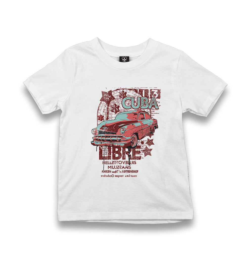 Cuba - Car Kid's White Tshirt - Premium  from W.E.N.S. WIND - Just 5990! Shop now at W.E.N.S. WIND