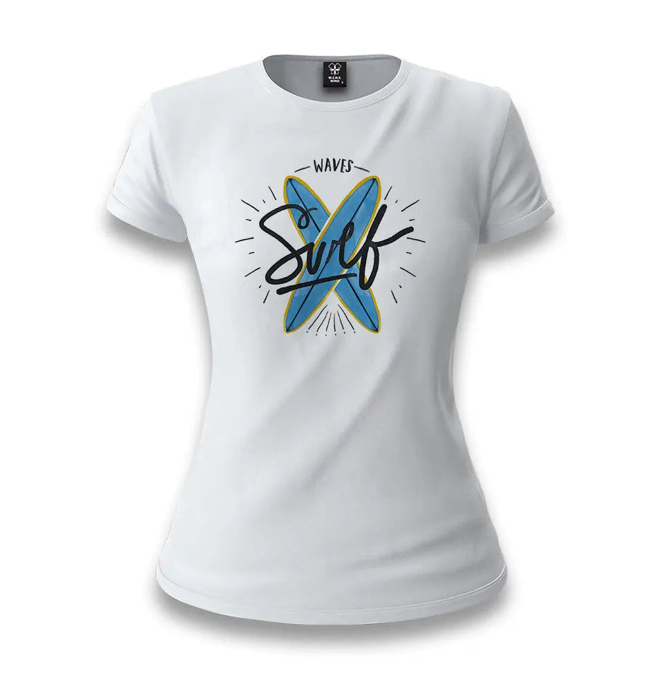Waves Surf White Women T-shirt - Premium  from W.E.N.S. WIND - Just 6490! Shop now at W.E.N.S. WIND