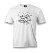 Life Is Short and The World is Wide Men's White Tshirt - Premium  from W.E.N.S. WIND - Just 6490! Shop now at W.E.N.S. WIND