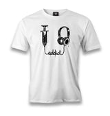 Music - Addict Men's White Tshirt - Premium  from W.E.N.S. WIND - Just 6490! Shop now at W.E.N.S. WIND