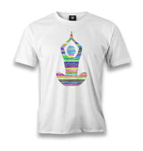 Yoga - Lines Men's White Tshirt - Premium  from W.E.N.S. WIND - Just 6490! Shop now at W.E.N.S. WIND