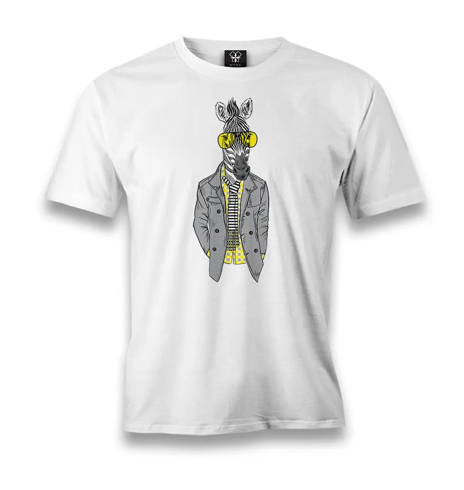 Zebra - Suit Men's White Tshirt - Premium  from W.E.N.S. WIND - Just 6490! Shop now at W.E.N.S. WIND