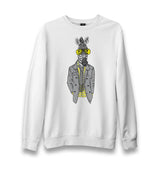 Zebra - Suit Unisex White Sweatshirt - Premium  from W.E.N.S. WIND - Just 10990! Shop now at W.E.N.S. WIND