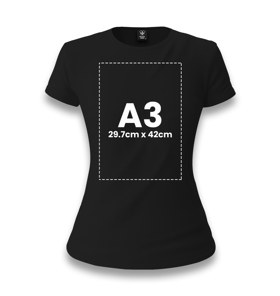 Customizable Black Women's T-Shirt - 1 Side - Premium  from W.E.N.S. WIND - Just 6990! Shop now at W.E.N.S. WIND