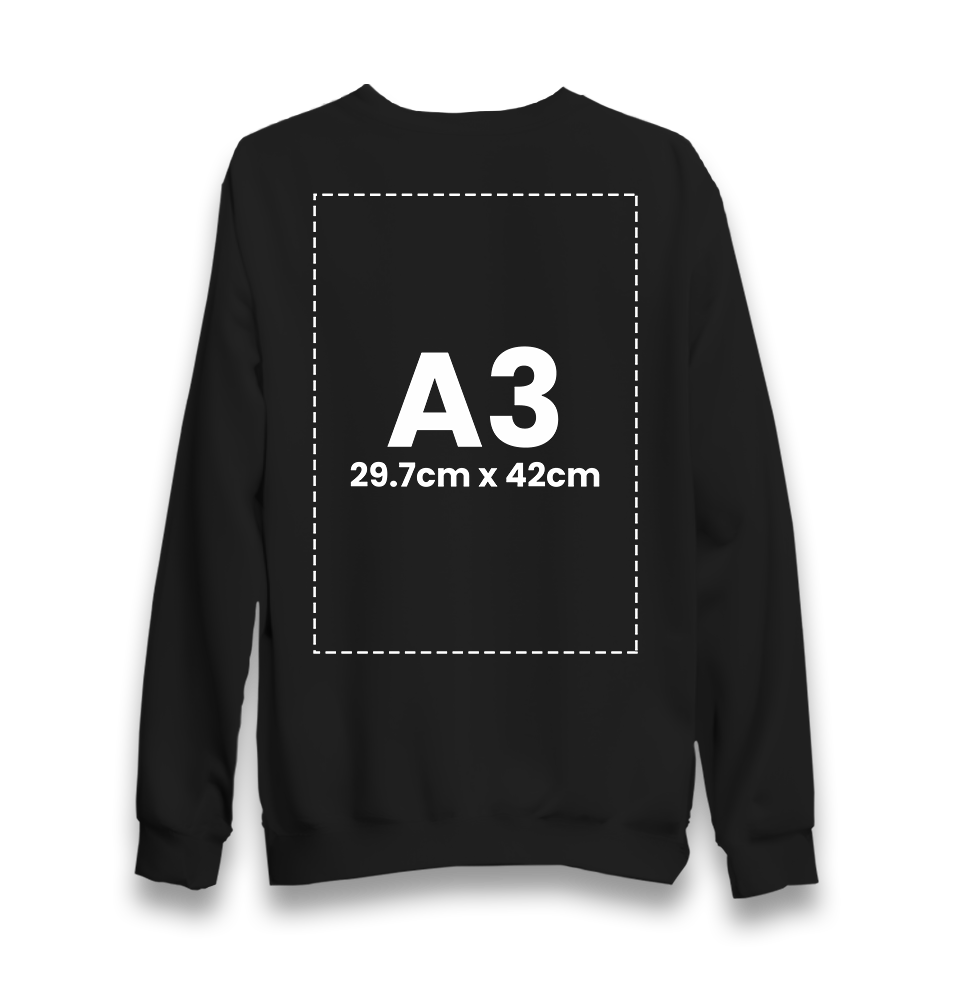 Customizable Adult Unisex Black Sweatshirt - 1  Side - Premium  from W.E.N.S. WIND - Just 11490! Shop now at W.E.N.S. WIND 