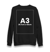 Customizable Adult Unisex Black Sweatshirt - 1  Side - Premium  from W.E.N.S. WIND - Just 11490! Shop now at W.E.N.S. WIND 