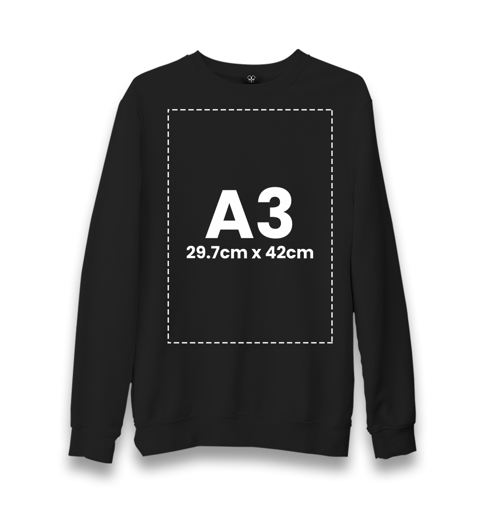 Customizable Adult Unisex Black Sweatshirt - 1  Side - Premium  from W.E.N.S. WIND - Just 11490! Shop now at W.E.N.S. WIND 