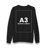 Customizable Adult Unisex Black Sweatshirt - 1  Side - Premium  from W.E.N.S. WIND - Just 11490! Shop now at W.E.N.S. WIND 