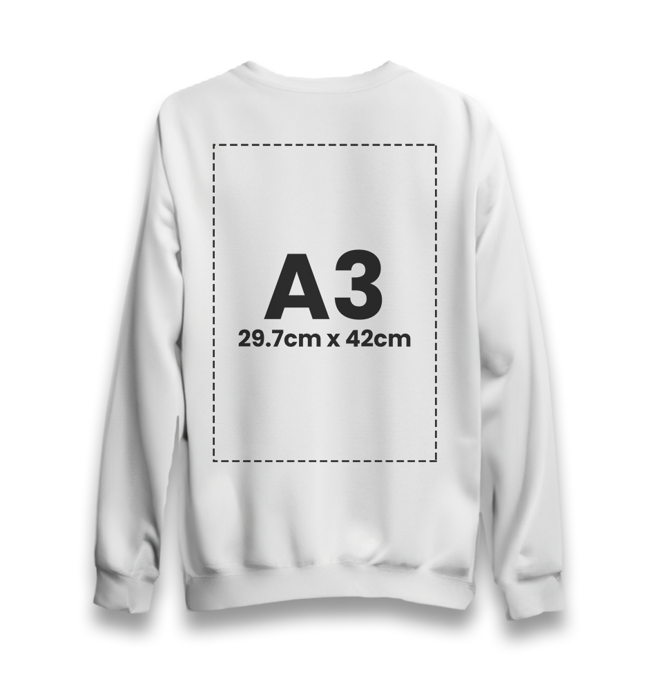 Customizable Adult Unisex White Sweatshirt - 1  Side - Premium  from W.E.N.S. WIND - Just 11490! Shop now at W.E.N.S. WIND