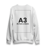 Customizable Adult Unisex White Sweatshirt - 1  Side - Premium  from W.E.N.S. WIND - Just 11490! Shop now at W.E.N.S. WIND