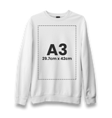 Customizable Adult Unisex White Sweatshirt - 1  Side - Premium  from W.E.N.S. WIND - Just 11490! Shop now at W.E.N.S. WIND