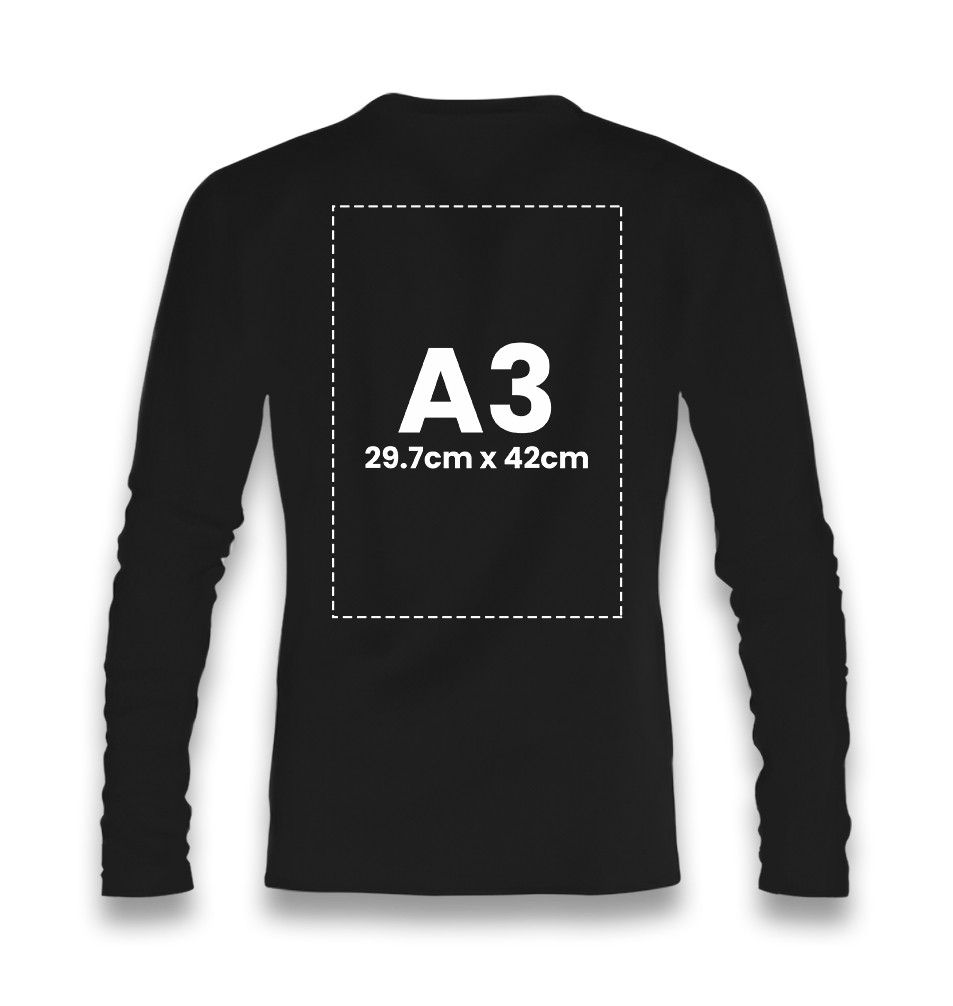 Customizable Unisex Black long sleeve -  1 Side - Premium  from W.E.N.S. WIND - Just 8490! Shop now at W.E.N.S. WIND